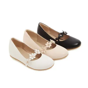 Women's  Flowers Flats Mary Jane Shoes