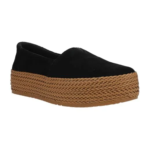 Women's Shoes TOMS VALENCIA Slip On Platform Espadrilles 10019795 BLACK