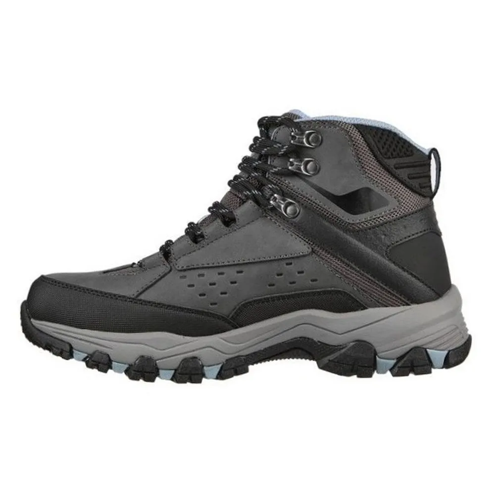 Women's Wide Fit Skechers 158257 Selmen Hiking Waterproof Outdoor Boots - Charcoal/Grey