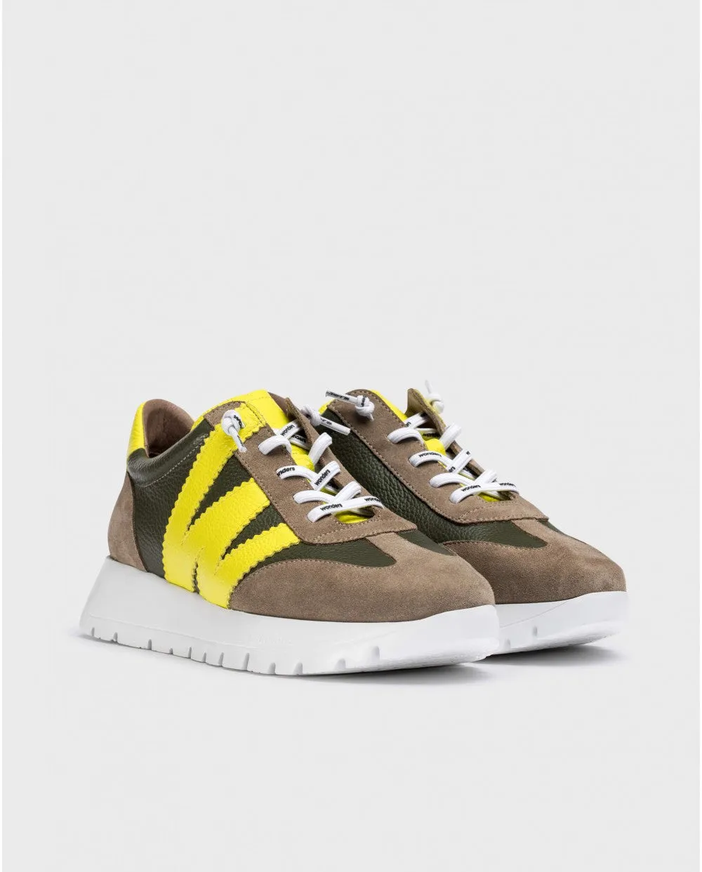 Wonders A-2476 Khaki Lime Trainer